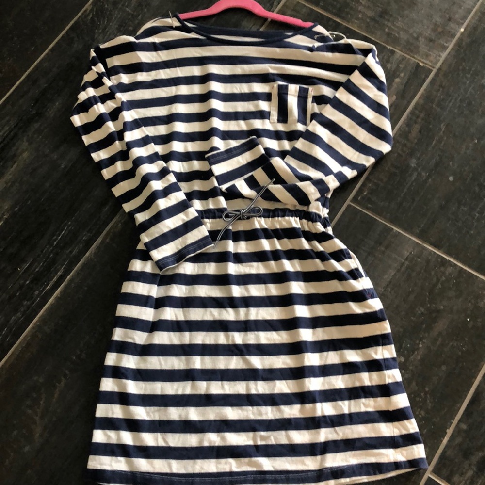 Lands end long sleeve striped dress